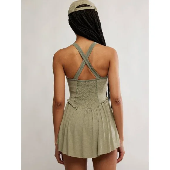 🎉LAST CHANCE🎉 FP MOVEMENT Smockin Hot Dress / Sage Stone - Picture 6 of 12